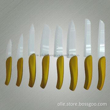 Golden Metallic Paint ABS Handle Ceramic Knife